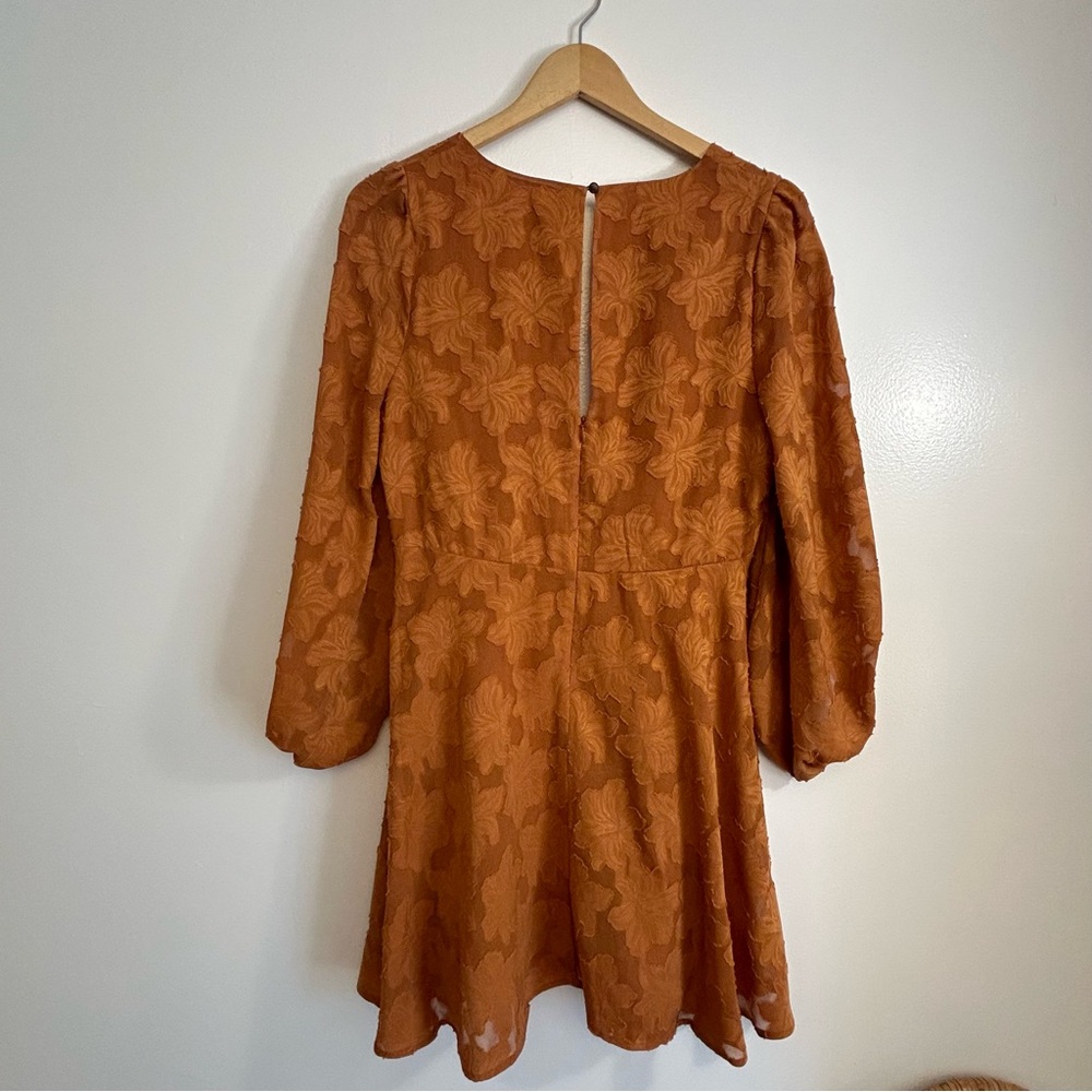 Elegant Orange Floral Dress - Picture 12 of 12